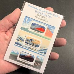 【ハンドメイド】北斎　富嶽三十六景  「The Great Three」代表作3点  マグネット セット