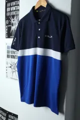 （ M ー L ） ポロ Ralph Lauren(ラルフローレン) 半袖 カラー Tシャツ 機能性 ネイビー ポリー- 144DF