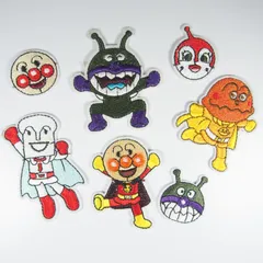 ㊴　アイロンワッペン　ワッペン　アンパンマン　7点セット　Sサイズ　Mサイズ　しょくぱんマン　カレーパンマン　バイキンマン　ドキンちゃん