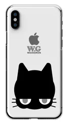 iPhone14ProMax ケース カバー アイフォン14 プロマックス スマホケース ハードケース 黒猫 neko ネコ おしゃれ ねこ 猫 シルエット ブラック かわいい シンプル クリア 透明 カラー06