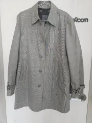 Calvin Klein(カルバ・ンクライン) チェック トレンチ ハーフ コート L