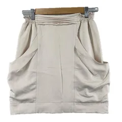 美品 Proportion プロポーション プレーン 春夏 SS スカート ポリエステル/ポリエステル ベージュ レディース XXXL 2【古着】【中古】【送料無料】