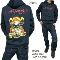 エドハーディー ed hardy パーカー/プルオーバー エド・ハーディー メンズ 薄手 イーグル ネイビー 正規ライセンス M-XL