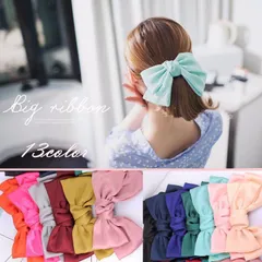 ヘアアクセサリー リボン バレッタ 大きい ヘアアクセサリー バレッタ 卒業式 バレッタ 大きめ/バレッタ シンプル/リボン ヘアアクセ 1MIS-005