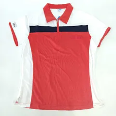 【未使用】ジュウイック ハーフジップ  JTTA 半袖 ユニフォーム ゲームシャツ トリコロール L レッド 5208REL ユニセックス JUIC