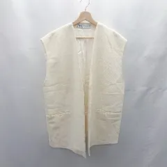 ◇ Θ ZARA ザラ ビッグシルエット オーバーサイズ ノースリーブ ベスト ジレ サイズEUR XS-S ホワイト レディース E  【1412090061899】