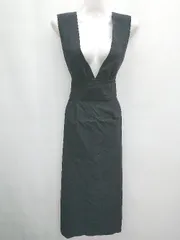 ◇ Θ Couture brooch クチュールブローチ 膝下丈 ジャンパースカート サイズ36 ブラック レディース P  【1408200039964】