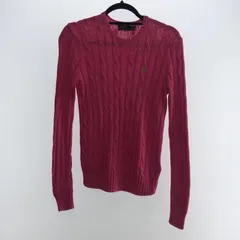 【姫路東店】 中古 POLO RALPH LAUREN | ポロ・ラルフローレン セーター ケーブルニットコットンクルーネック ピンク サイズ：S 【112】