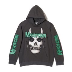 MAYO FGMN Embroidery Hoodie - GRAY 刺繍 パーカー フーディ スカル グレー