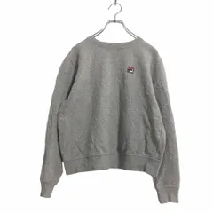 FIRA ロゴ スウェット トレーナー レディース S グレー フィラ ワンポイントロゴ シンプル 古着卸 アメリカ仕入 a505-5109