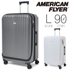 AMERICAN FLYER アメリカンフライヤー スーツケース フロントオープン Lサイズ キャリーケース メンズ トレジャーチェスト 旅行 出張 ハード ファスナータイプ マチ拡張 縦型 TSAロック 4輪 軽量 メンズ バッグ ブランド 70627