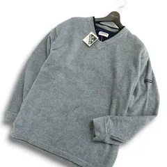 未使用★ U.P renoma レノマ 秋冬★ Vネック フリース 長袖 Tシャツ カットソー Sz.LL メンズ 灰 グレー  大きいサイズ