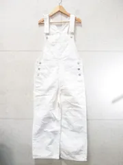 GU ジーユー デニムサロペットストレートパンツ ホワイト Lサイズ 221-330818