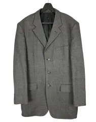 美品　バレンシアガ　スーツ　セットアップ　ダークグレー　背抜き　ウール　M相当 美品 バレンシアガ スーツ セットアップ ダークグレー 背抜き ウール M