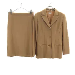 MAX&CO マックスアンドコー イタリア製 スカートスーツ 上下 セットアップ 38/40 ブラウン マックスマーラ レディース 古着