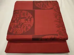 今河織物・木屋太のコプト柄袋帯、全通柄、通好み 今河織物・木屋太のコプト柄袋帯、全通柄、通好み