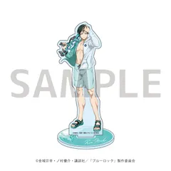 【新品/公式】ブルーロック_ホログラムアクリルスタンド07/水着ver. 糸師 凛(描き下ろしイラスト) 公式グッズ colleize