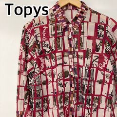TOPYS 半袖 ポロシャツ ピンク ボーダー柄 カットソー - メルカリ