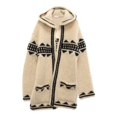 SAINT LAURENT PARIS (サンローランパリ) 22SS ジャカード バハ フーディー ニット カーディガン ベージュ 668565 Y75EVのサムネイル