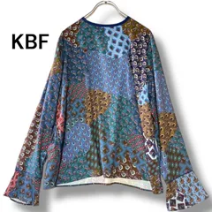 KBF URBAN RESEARCH ケービーエフ　ペイズリー パッチワーク柄 総柄 ブラウス シャツ 長袖 トップス フリーサイズ レトロ モード　ブラウス