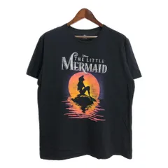 Disney ディズニー The Little Mermaid リトルマーメイド Ｔシャツ ムービー キャラクター ブラック(メンズ XL)中古 古着 U1514