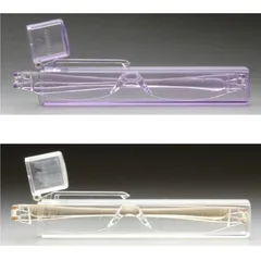 スリムでスタイリッシュなシニアグラス かっこいい老眼鏡 メンズ レディース スモールグラス ハードコート コンパクトケース付き 硬いケース 丈夫 ギフト アイディア フレームレス 新品 未使用 即納 送料無料 +1.5 +2.0 +2.5 No.PEN-E