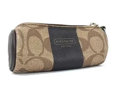 COACH コーチ シグネチャー PVC×レザー ポーチ マルチケース 小物入れ レディース ブラウン系 DF5333