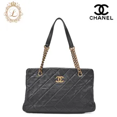CHANEL シャネル ショルダーバッグ  マトラッセ カーフスキン黒 ココマーク （ゴールド金具）レディース【中古】【送料無料】