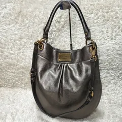 MARC BY MARC JACOBS　マークジェイコブス　2way　ショルダーバッグ　ハンドバッグ　レザー　シボ革　金金具