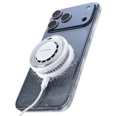 TORRAS Ostand PolarCircle 【Qi2認証 瞬間冷却】マグセーフ充電器 15W 急速充電 ペルティエ素子 ワイヤレス充電器 ファン搭載 静音 360°回転スタンド スマホ熱対策 タイプc 折りたたみ式 置くだけ iPhone 17 1 0