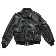 【70s】Vintage leather jacket 70s YKK zipper