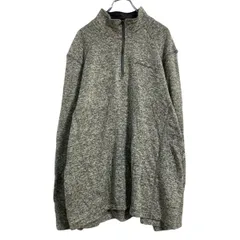 Eddie Bauer ニット セーター XL グレー エディバウアー ハーフジップ ビッグサイズ 古着卸 アメリカ仕入 a612-8222