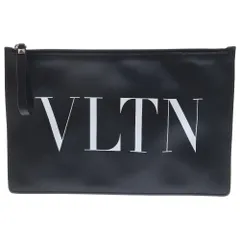 VALENTINO (ヴァレンチノ) VLTNロゴ レザー クラッチバッグ ハンドバッグ ブラックのサムネイル