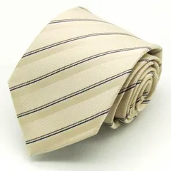 インティメージ ブランド ネクタイ シルク ストライプ柄 未使用タグ付 メンズ イエロー INTIMAGE 【中古】