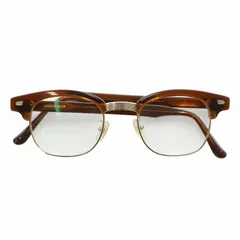 白山眼鏡店 セルロイド メガネ 茶色 ブラウン 研磨クリーニング済み