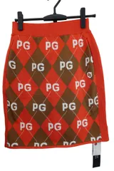 【未使用品】PEARLY GATES(パーリーゲイツ) ニットスカート オレンジ系 レディース 1 055-1234914 ゴルフウェア 2508-0450 新品