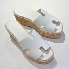 未使用品◎HERMESエルメス　サンダル/エズ/厚底/ホワイト/36