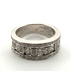 【鑑定済み】正規品 DAMIANI ダミアーニ ベルエポック 20000838 ダイヤ 750WG リング K18WG #8.5号のサムネイル