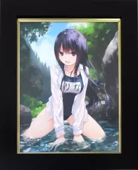 珈琲貴族 白峰さん スク水　直筆サイン　イラストフィルム　額付 珈琲貴族イラスト 白峰莉花ちゃん – SOOTANG HOBBY