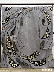 振袖 金駒 金彩 ふくれ織紋意匠 鹿子柄 絞り加工 身丈163cm 撥水加工済 MO3114