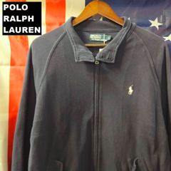 POLO RALPH LAUREN ポロ ラルフローレン スウェット ジャケット L ハイネック フルジップ ヨーク付き ネイビー 紺 10600