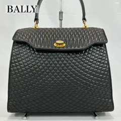 【極美品】BALLY バリー ターンロック キルティング ハンドバッグ トートバッグ ビジネスバッグ マザーズバッグ 手提げ トップハンドル レザー 本革 ロゴ 型押し ゴールド金具 通勤 通学 ブラック 黒