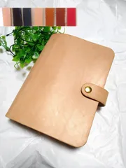 【真鍮と本革のシステム手帳】 A5サイズ　レザー　ヌメ革大容量