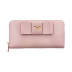 PRADA サフィアーノ リボン ラウンドファスナー 長財布 | Mercari