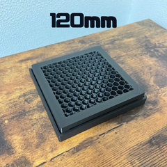 スタンド + 受け皿　各1個　黒 【シンプル】【120mm】 / 3Dプリンター受け皿 正方形