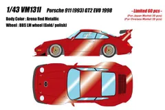 新品 VISION 1/43 ポルシェ 911 (993) GT2 EVO 1998 アレナレッドメタリック 完成品ミニカー VM131I [佐川急便]のサムネイル