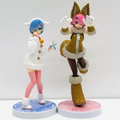 【物流センター】 中古 フィギュア 「Re：ゼロから始める異世界生活」 レム ラム オオカミと七匹の子ヤギ 2体セット 【720】