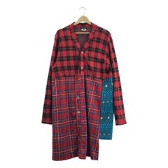 COMME des GARCONS HOMME PLUS / コムデギャルソンオムプリュス | 2020AW | チェック ノルディック 切替 ロング カーディガン シャツ | M | マルチカラー | メンズ