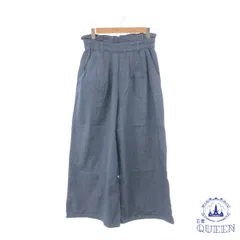 ☆美品☆ LOWRYS FARM ローリーズファーム ワイドパンツ ゆったり カジュアル レディース インディゴブルー M 901-3692 送料無料 古着