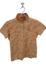 【美品】BEAMS GOLF(ビームスゴルフ) ポロシャツ 黄色 レディース L ゴルフ用品 2412-0853 中古